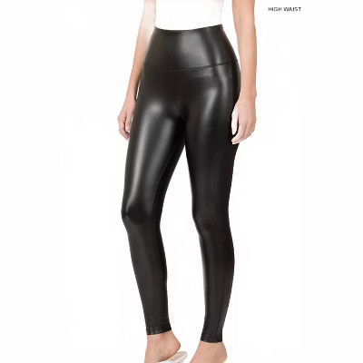 Women's Wo's Faux Leather Leggings - ZENANA L | Target