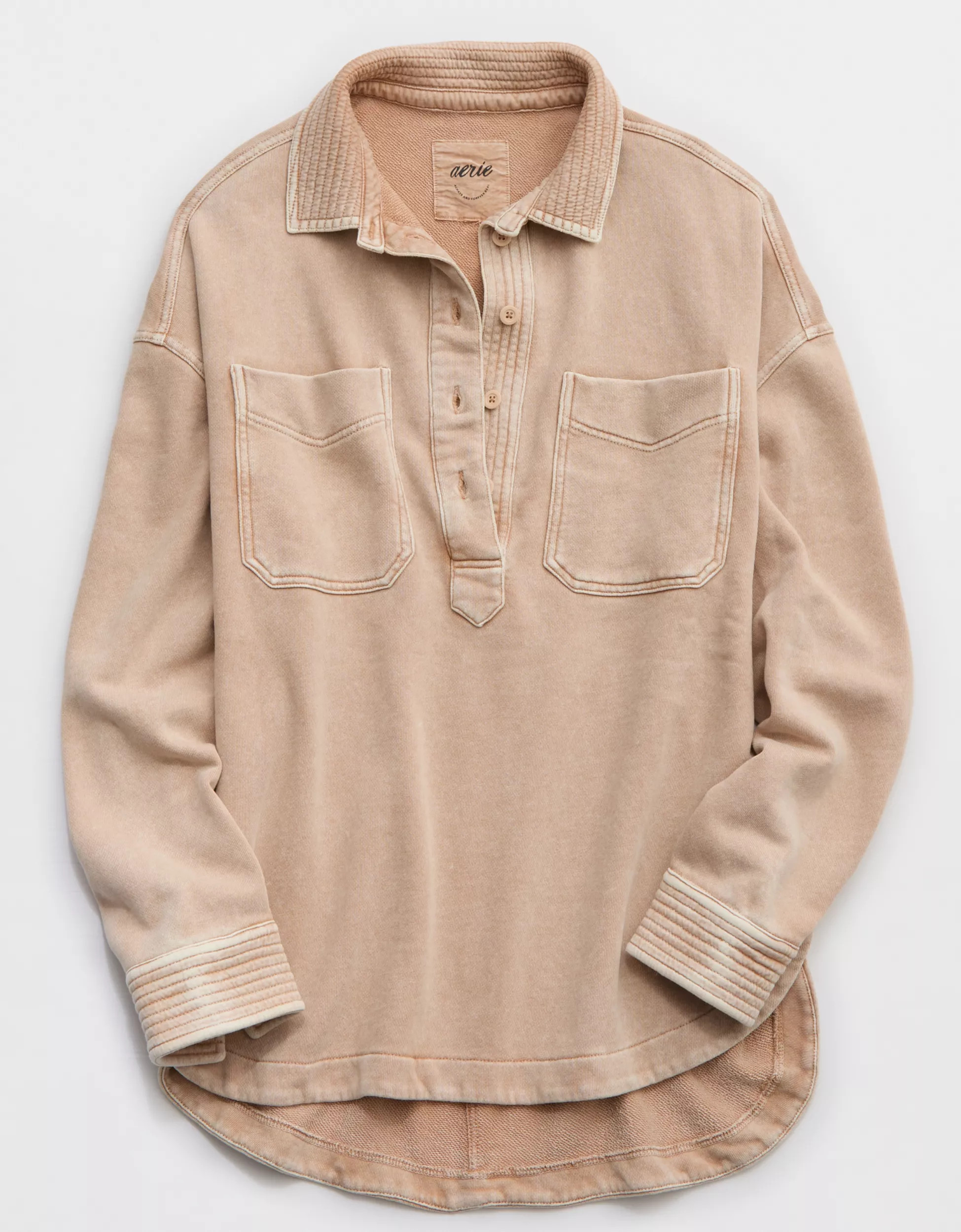Aerie Popover Polo Sweatshirt | Aerie