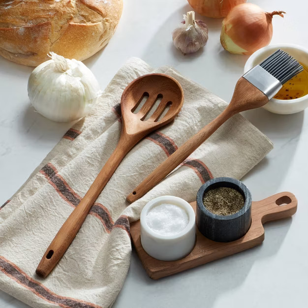 Slotted Wood Serving Spoon Brown - Hearth & Hand™ with Magnolia | Target