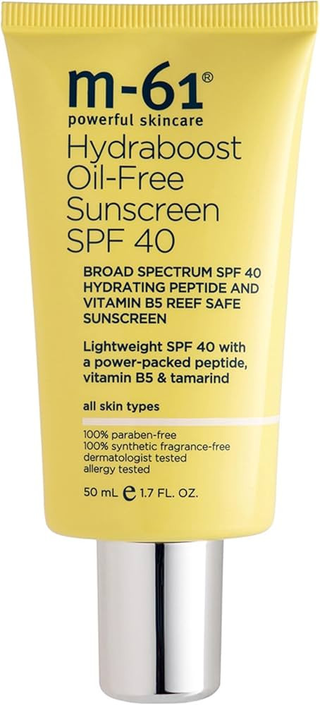m-61 Hydraboost Oil-Free Sunscreen - Lightweight SPF 40 with a Power-Packed peptide, Vitamin B5 a... | Amazon (US)