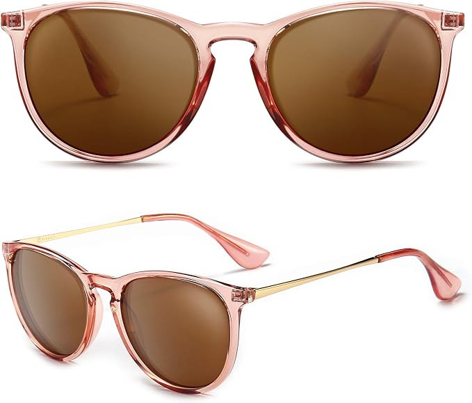 SUNGAIT Premium Vintage Round Sunglasses for Women Men Classic Retro Trendy Style | Amazon (US)