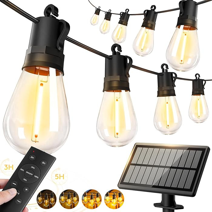 50ft-Solar-Powered-Lights-Outdoor-Waterproof-String Lights-Outside-Patio-Yard-Garden-Fence-Backya... | Amazon (US)