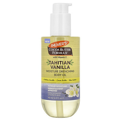 Palmer's, Cocoa Butter Formula® with Vitamin E, Moisture Drenching Body Oil, Tahitian Vanilla, 6.5 fl oz (192 ml) | iHerb
