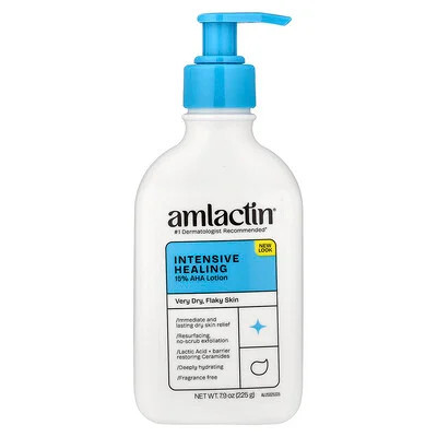 AmLactin, Intensive Healing, 15% AHA Lotion, Very Dry, Flaky Skin, Fragrance Free, 7.9 oz (225 g) | iHerb