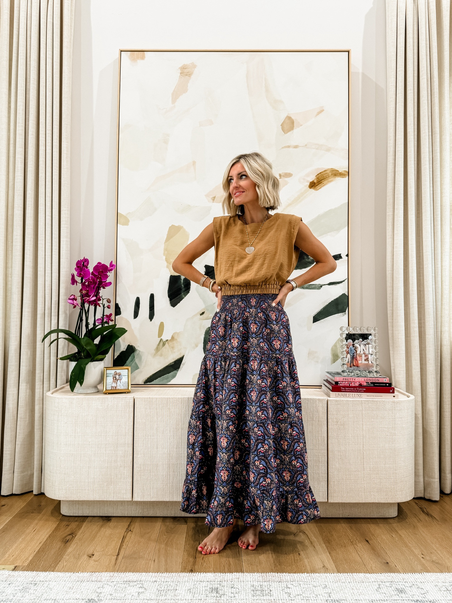 This pre fall look is worth obsessing over! The pattern of this skirt is so pretty! Wearing XS! 


Loverly grey, Target, Anthropologie, maxi skirt, teacher outfit, pre fall outfit 

#LTKStyleTip #LTKSeasonal