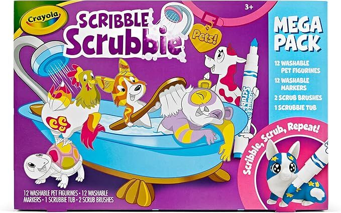 Crayola Scribble Scrubbie Pets Mega Set 2.0, Coloring Toy, Kids Gifts for Girls & Boys, Age 3, 4,... | Amazon (US)