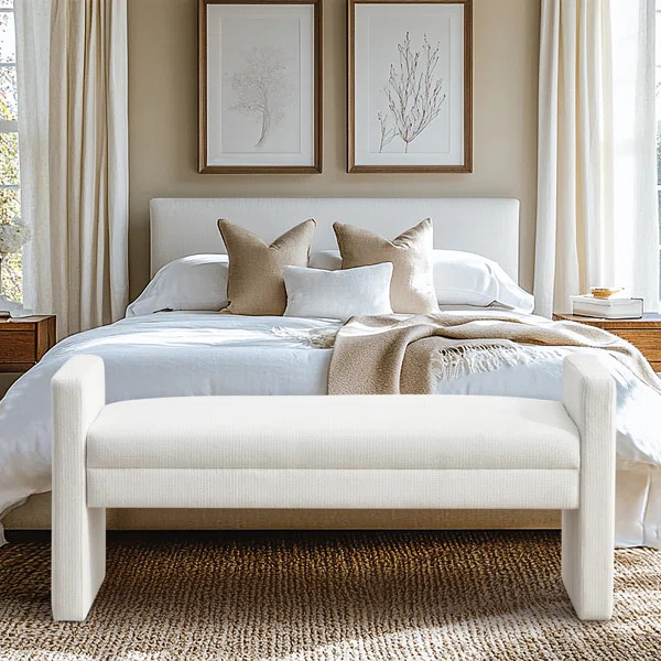 51.2" W Polyester Upholstered Bench | Wayfair North America