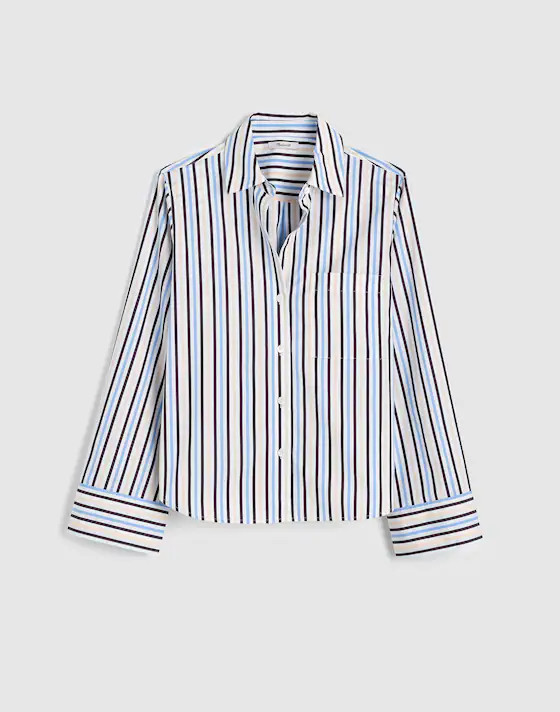 The Signature Y-Neck Shirt in Poplin | Madewell