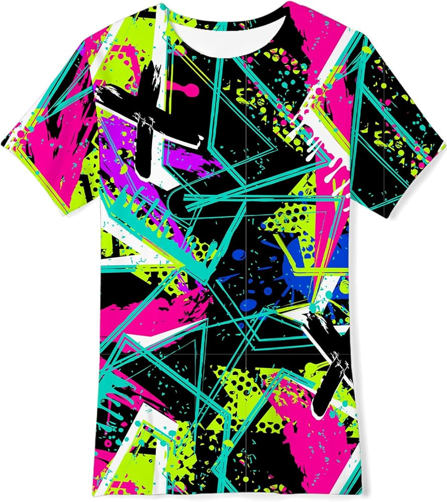 RAISEVERN Boys Girls 3D Graphic Printed T-Shirts Short Sleeve Summer tees for 4-14 Years | Amazon (US)