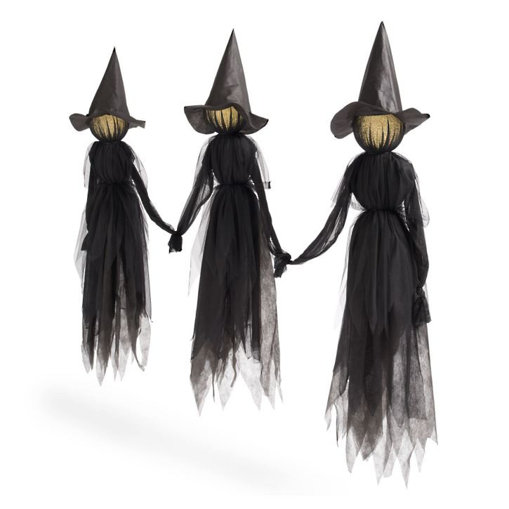 Holding Hands Witches, Set of Three | Grandin Road | Grandin Road