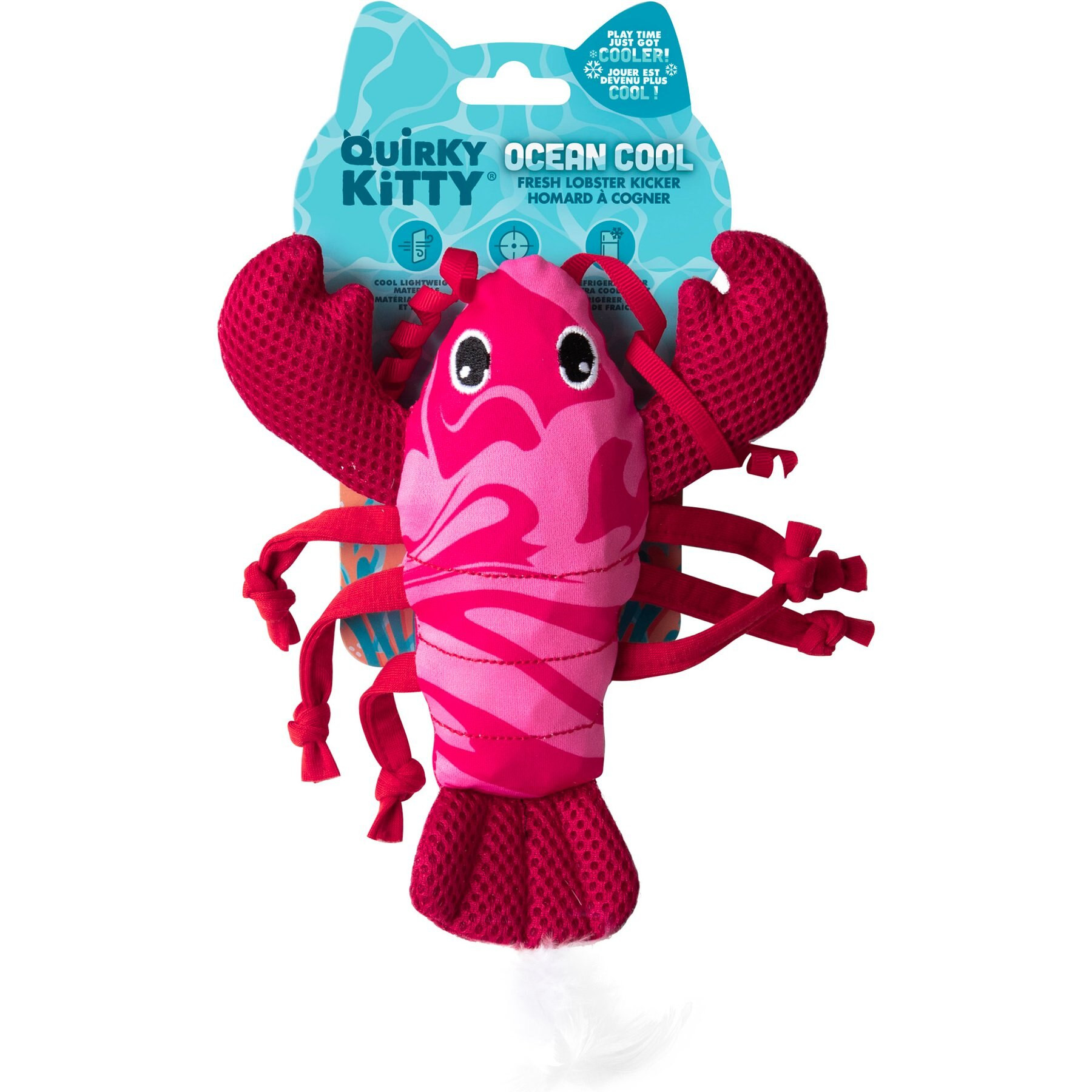 Quirky Kitty Cooling Ocean Lobster Cat Kicker Toy with Catnip, Multicolor | Chewy