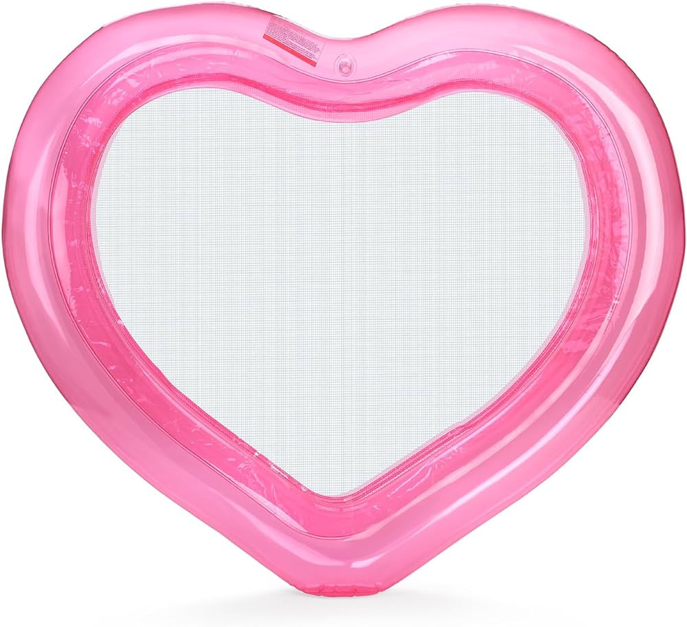 FUNBOY Original Clear Heart Water Hammock with Mesh Pool Float Perfect for Summer Pool Parties | Amazon (US)
