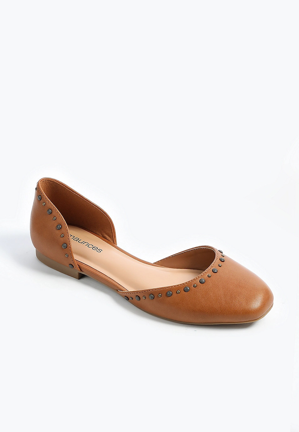 SuperCush Greta Studded D'Orsay Flat | Maurices