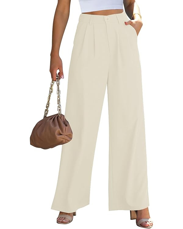 GRAPENT Wide Leg Pants for Women Work Business Casual High Waisted Dressy Pants Flowy Trousers Of... | Amazon (US)