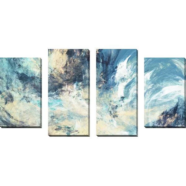 'Feeling' 4 Piece Painting Print on Wrapped Canvas Set | Wayfair North America