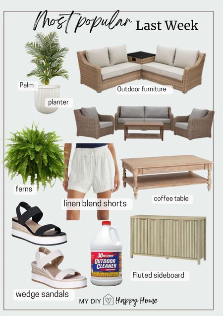 Last weeks most loved:

•artificial palm 
•white fluted planter 
•outdoor sectional 
•outdoor furniture, 4 piece set
•Boston ferns (great for hanging/shade)
•linen blend shorts
•my coffee table 
•wedge sandals 
•outdoor cleaner for decks, fence , siding and more 
•wood fluted sideboard 

#LTKHome #LTKSeasonal #LTKStyleTip