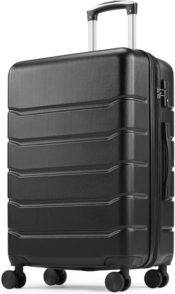 Sweetcrispy 20 inch Carry on Luggage, Hard Shell ABS Suitcase with Double Spinner Wheels, Lightwe... | Amazon (US)