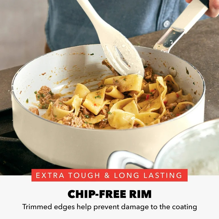 GreenPan Bobby Flay Aluminum Ceramic Nonstick 12 Piece Set, Cream White | Walmart (US)