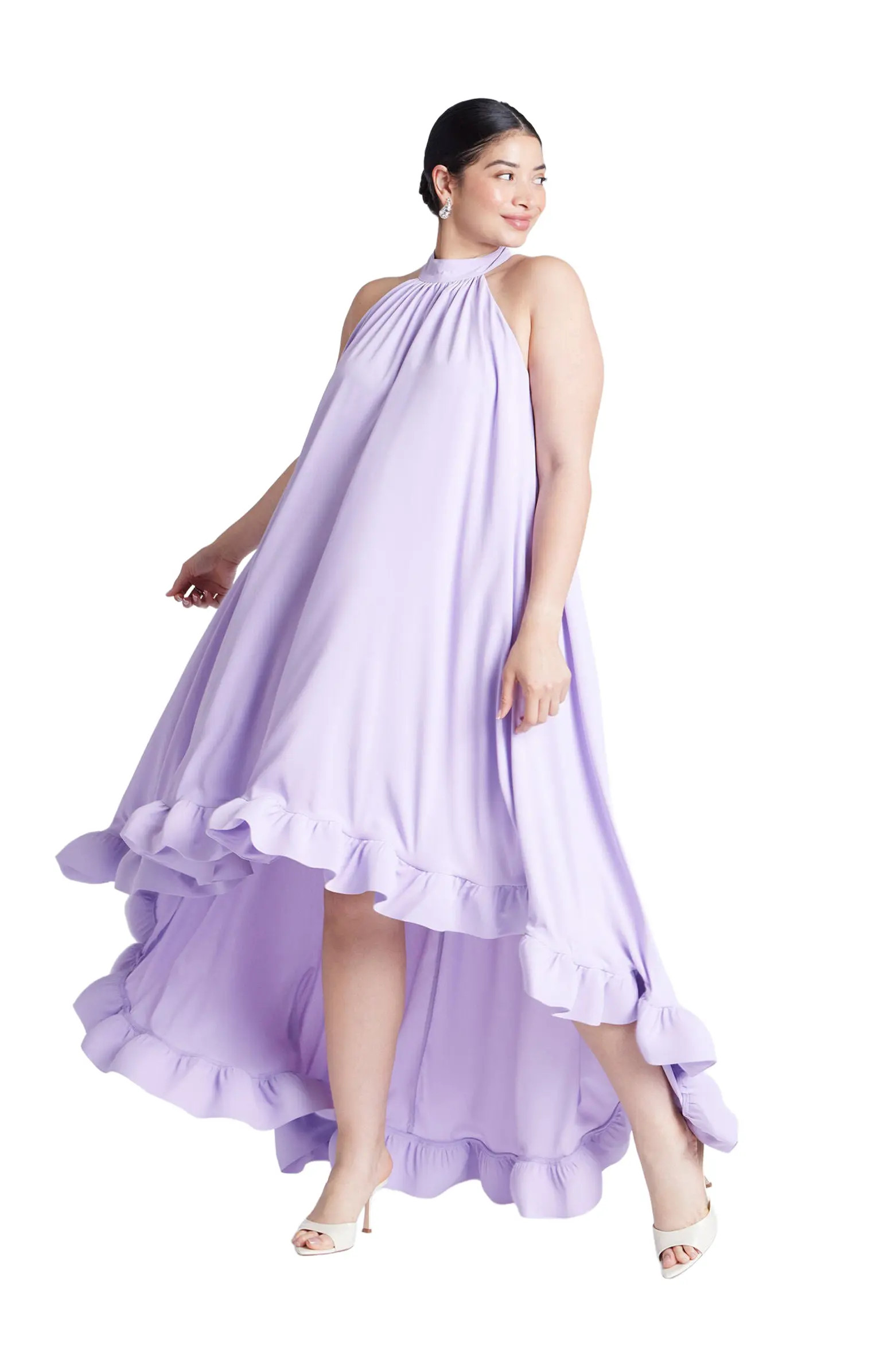 High Low Dramatic Ruffle Detail Dress | Nordstrom