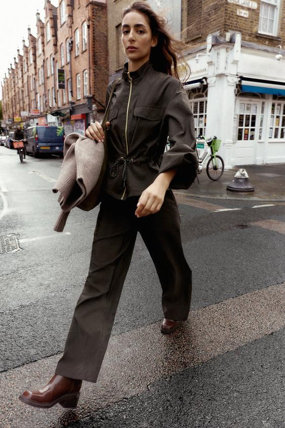 SAFARI JACKET WITH DRAWSTRING | Zara US