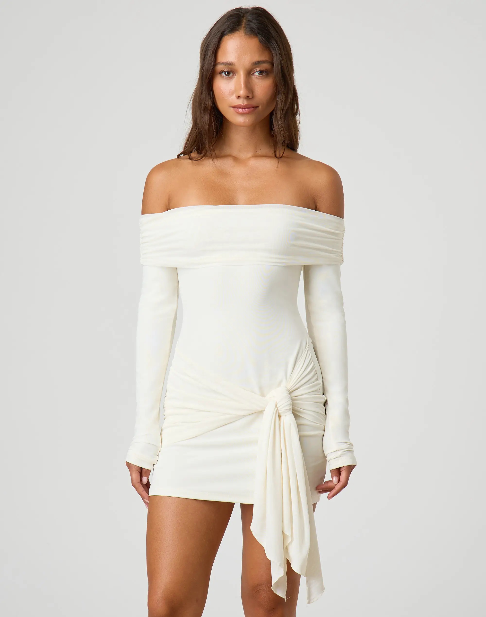 Mesh Off Shoulder Mini Dress | Glassons (Australia)