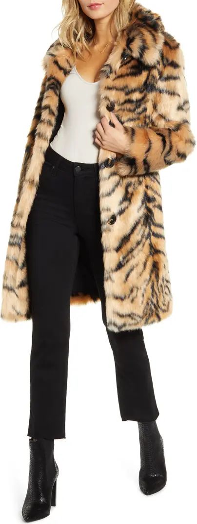 KENDALL AND KYLIE KENDALL + KYLIE Faux Fur Coat | Nordstromrack | Nordstrom Rack