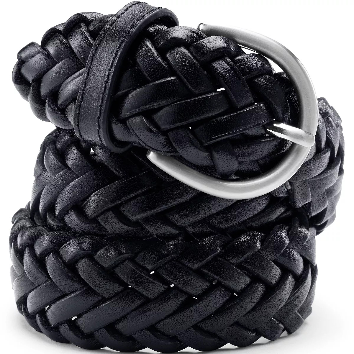 Lands' End Women's Leather Braided Belt | Target