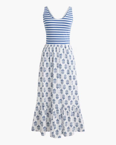 Blue and white patterned midi dress 

#LTKSaleAlert #LTKSeasonal