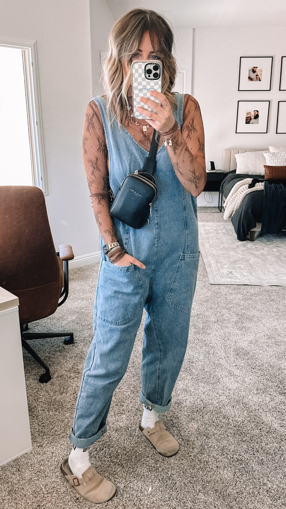 Sizing 👇🏻👇🏻👇🏻
Sheer top: S
Overalls: M
Shoes: 7 tts

Casual mom outfit. Spring outfit ideas, overalls outfit.

#LTKfindsunder50