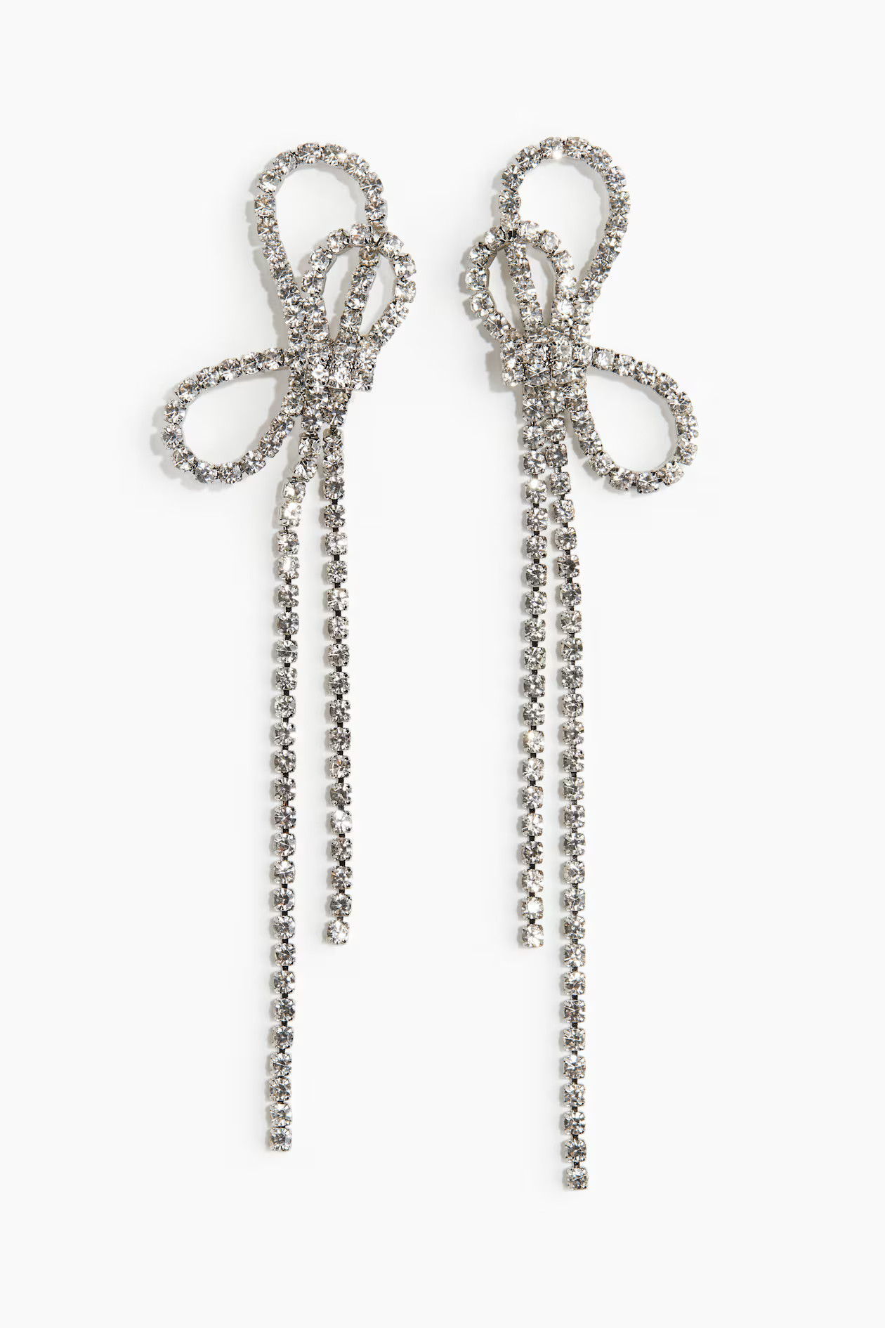 Bow-shaped rhinestone earrings | H&M (UK, MY, IN, SG, PH, TW, HK)