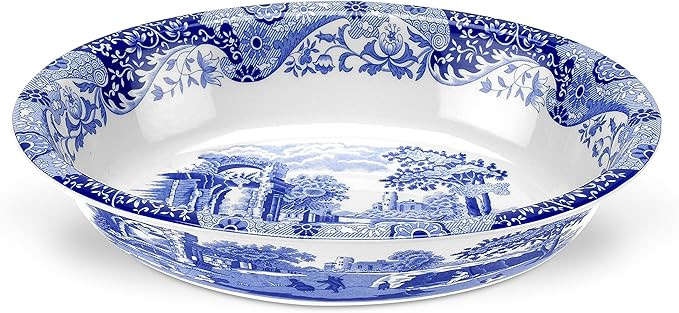 Portmeirion Spode Blue Italian Oval Rim Dish | Deep Baking Pan for Serving Vegetables, Roast Dinn... | Amazon (US)