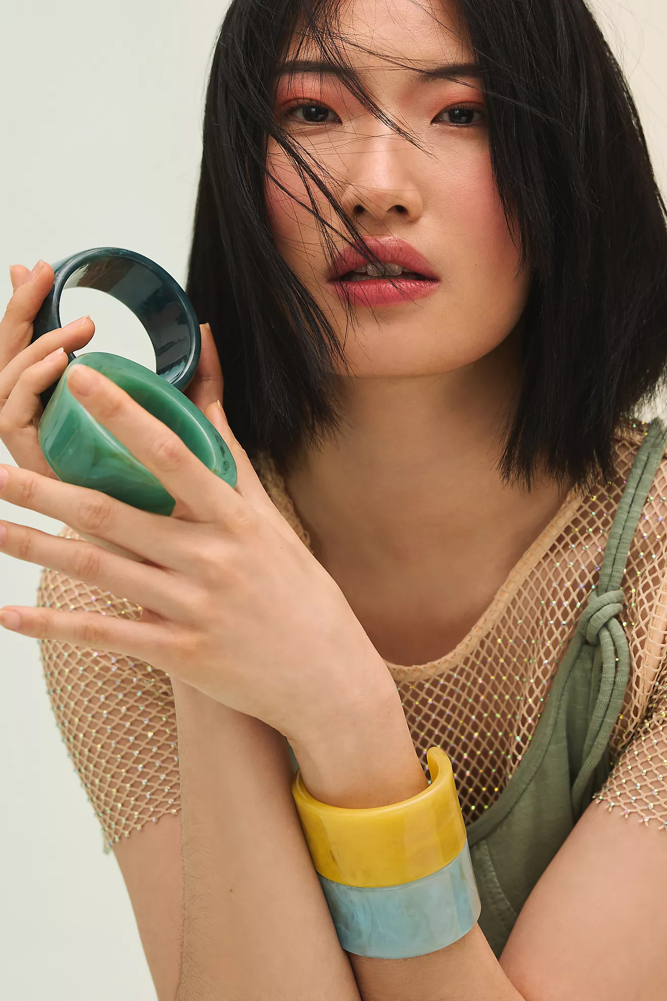 Resin Hoop Bracelet | Anthropologie (US)