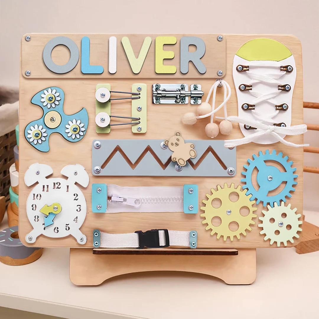 Chippico Personalized Busy Board Name Puzzle for Toddlers - Etsy | Etsy (US)