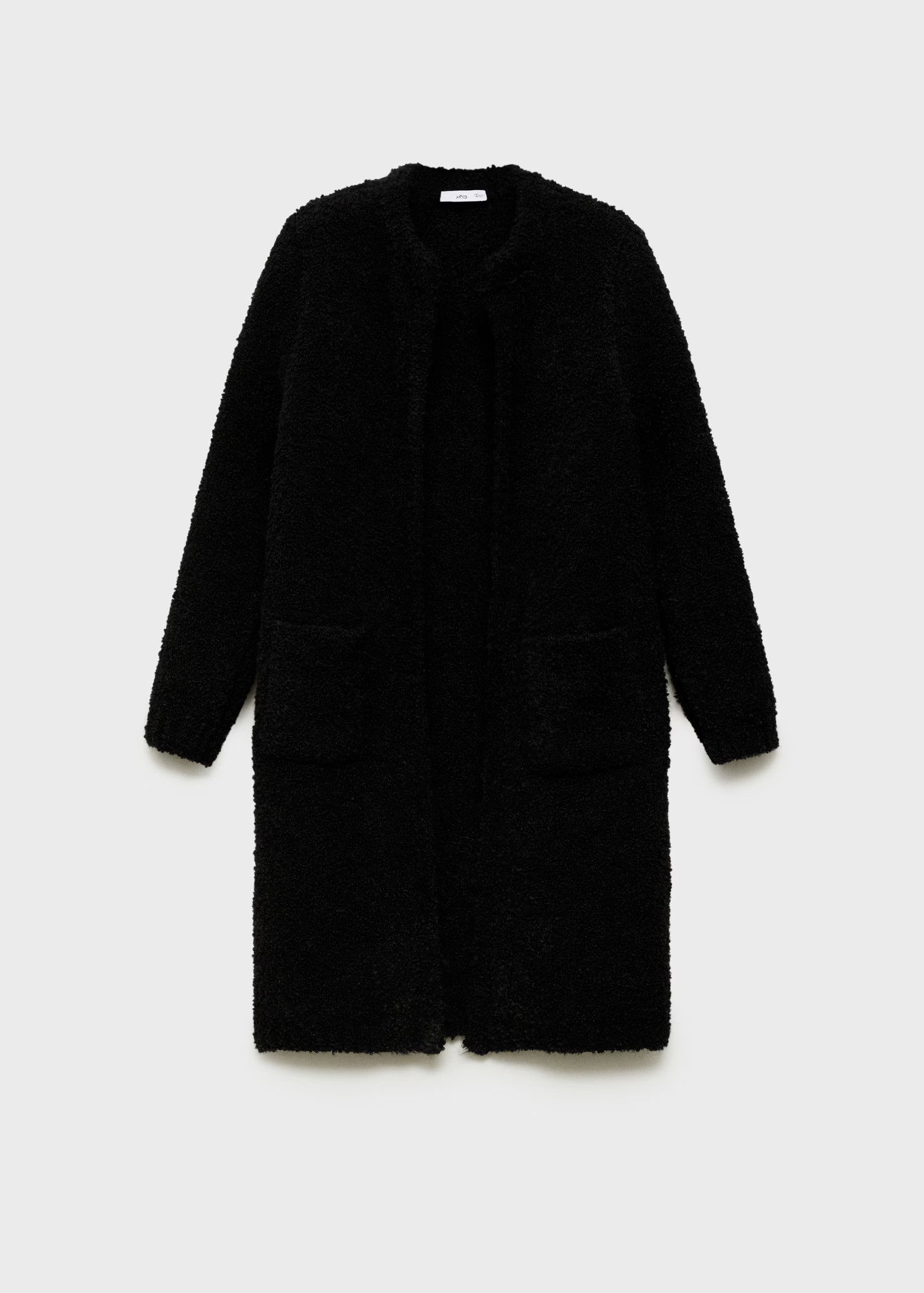 Bouclé knitted coat - Women | MANGO USA | Mango (US/MX/AU)