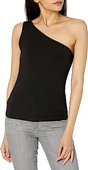 The Drop Women's Payton Asymmetric Fitted One-Shoulder Top | Amazon (US)