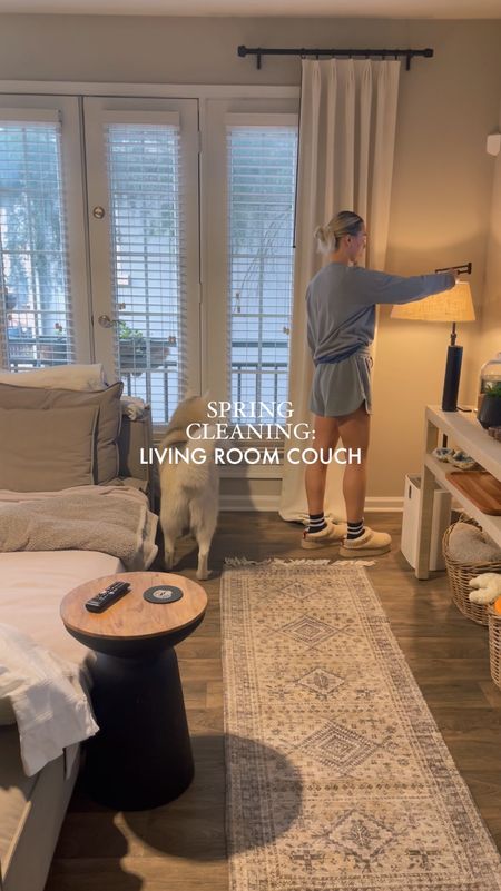 Spring cleaning, living room, decor, arhaus hey, couch, sectional couch, pit, sectional, Dyson, vacuum, Bissell, green machine, upholstery cleaning

#LTKVideo #LTKhome