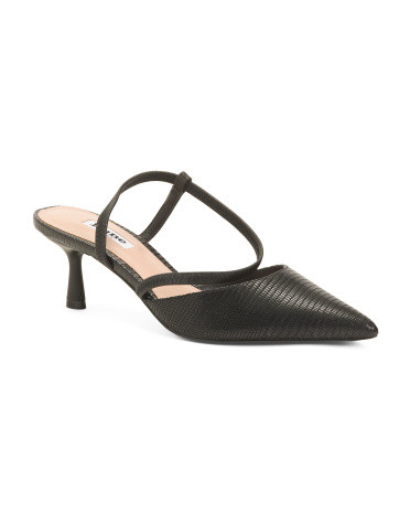 Leather Pointy Toe Ankle Strap Pumps | TJ Maxx