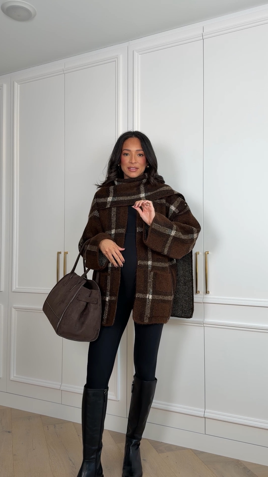 Fall outfit 🍂 Wearing size S-M plaid cardigan and size S jumpsuit (code NENAXSPANX)

Casual outfit 
Weekend outfit 
Fall fashion
Zara outfit
Bump friendly outfit 
Pregnancy outfit 

#LTKStyleTip #LTKSeasonal #LTKFindsUnder100