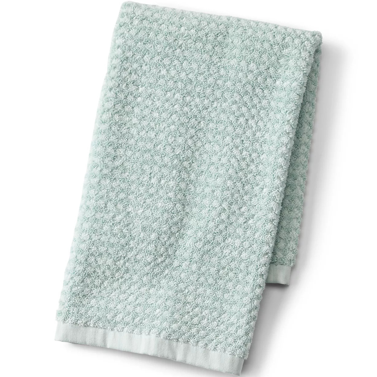 Quick-Dry Cotton Textured Gingham Hand Towel | Lands' End (US)