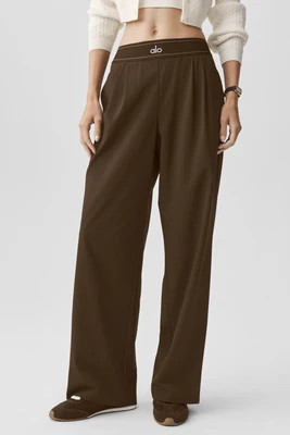 ALO | Suit Up Trouser (Long) in Espresso Brown, Size: XS | Alo Yoga