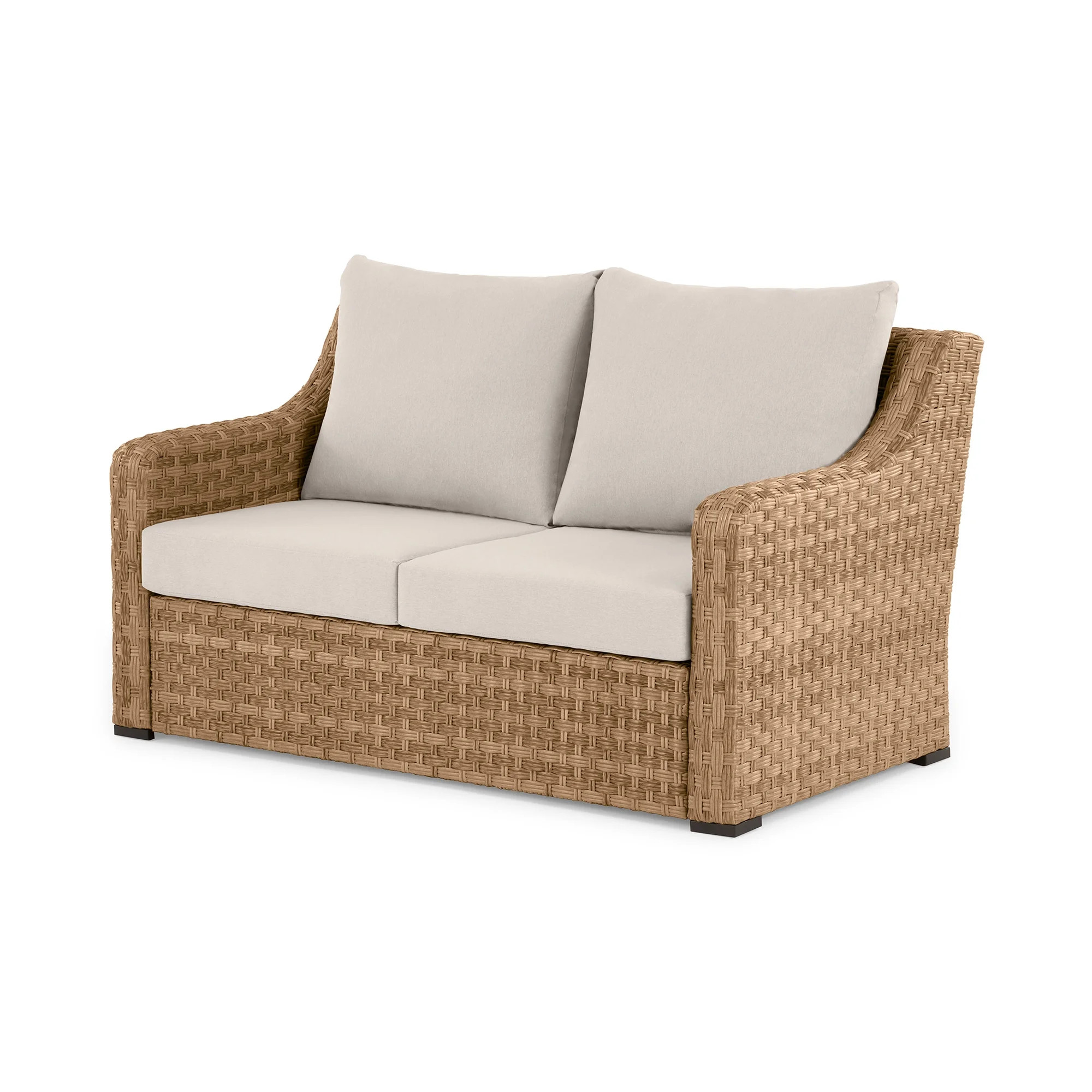 Better Homes & Gardens River Oaks Outdoor Loveseat with Patio Cover, Beige | Walmart (US)