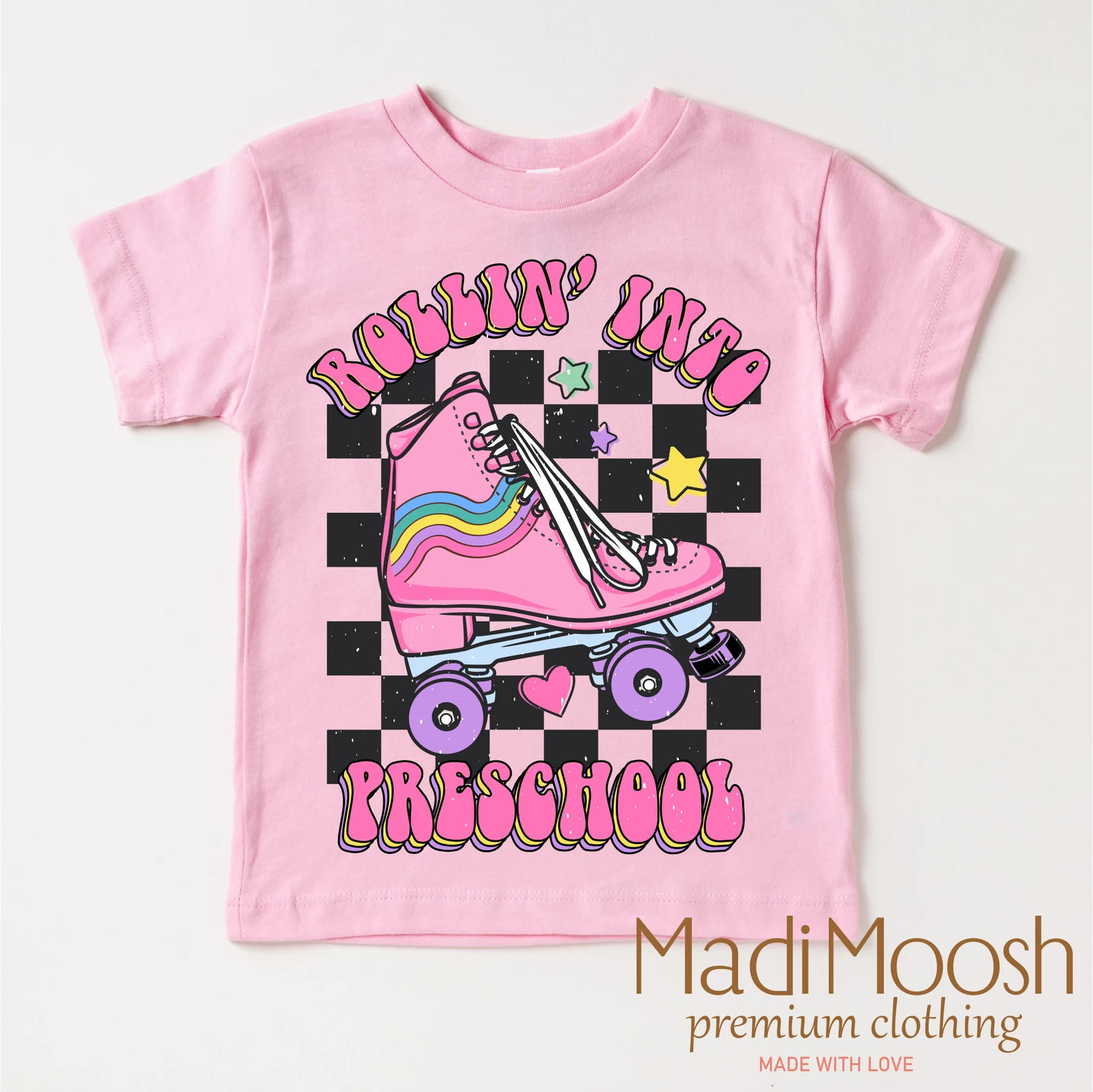 Rollin Into Preschool Kids Shirt First Day of School Skating Toddler Tee Roller Skate School Kids... | Etsy (US)