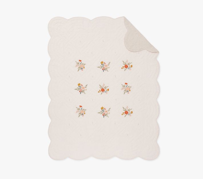 Chris Loves Julia Reversible Floral Embroidered Quilt & Shams | Pottery Barn Kids