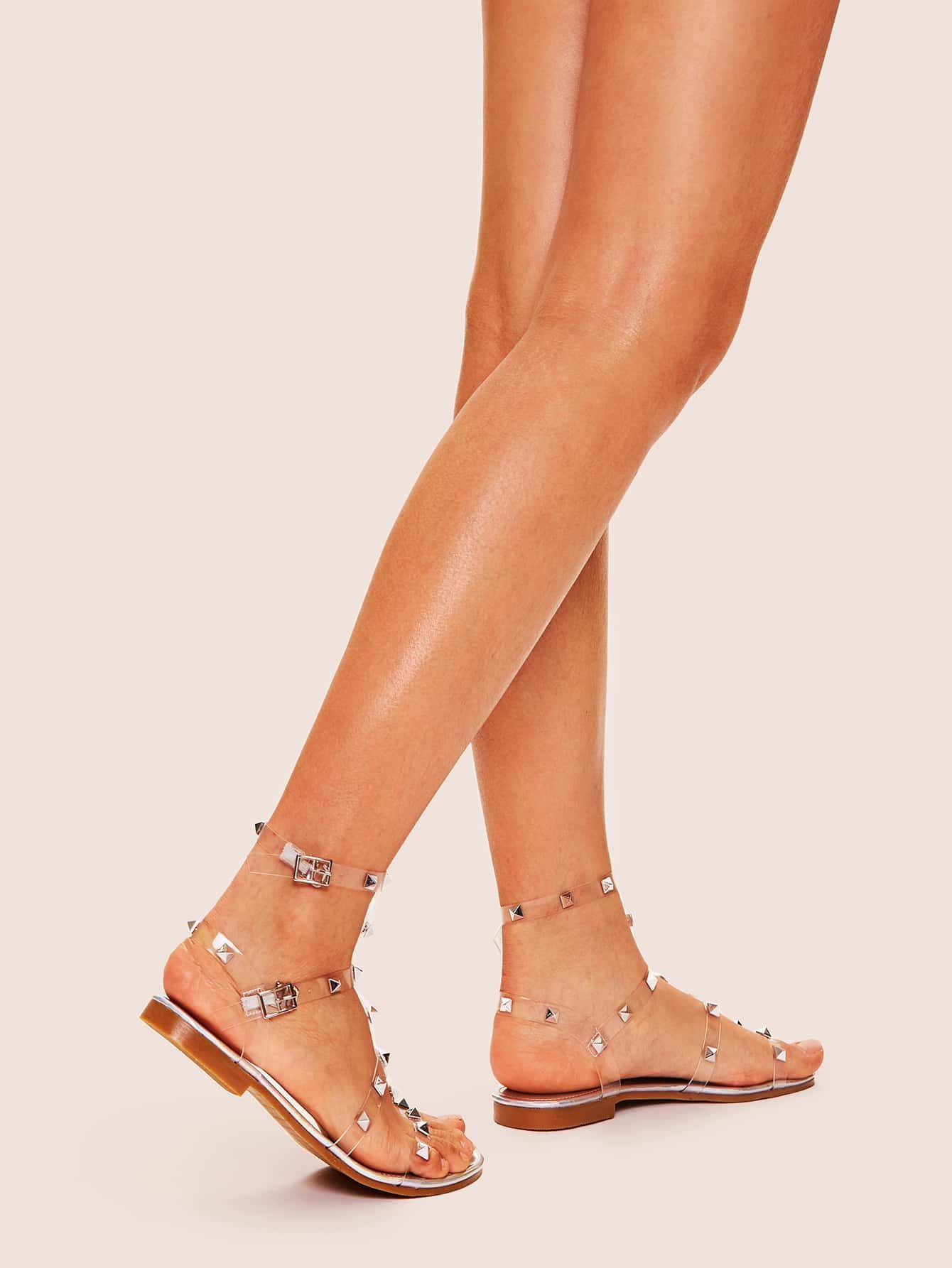 Studded Decor Strappy Sandals | SHEIN