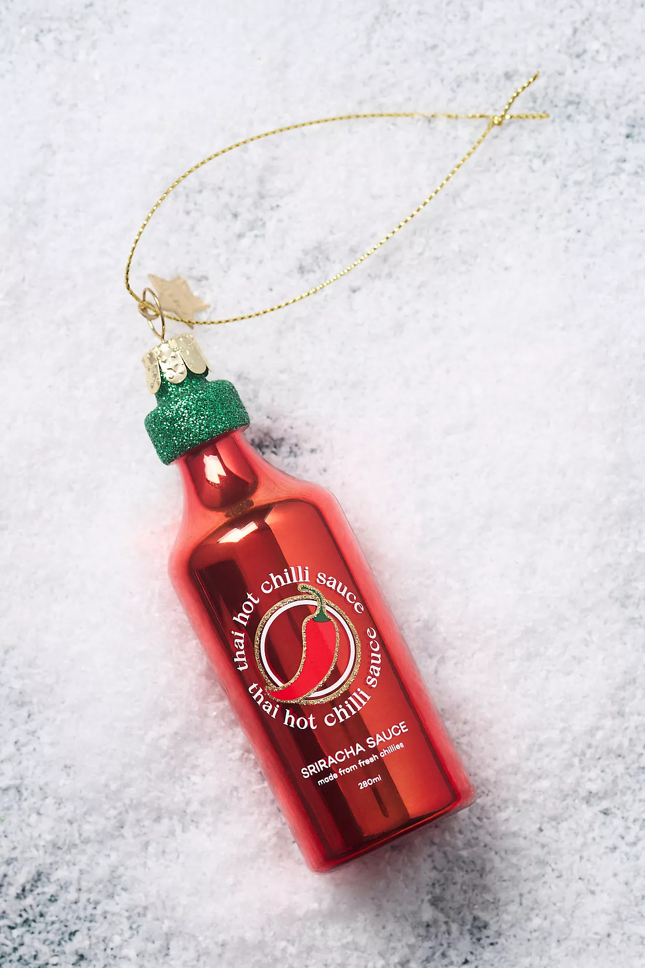 Sriracha Hot Sauce Glass Ornament | Anthropologie (US)