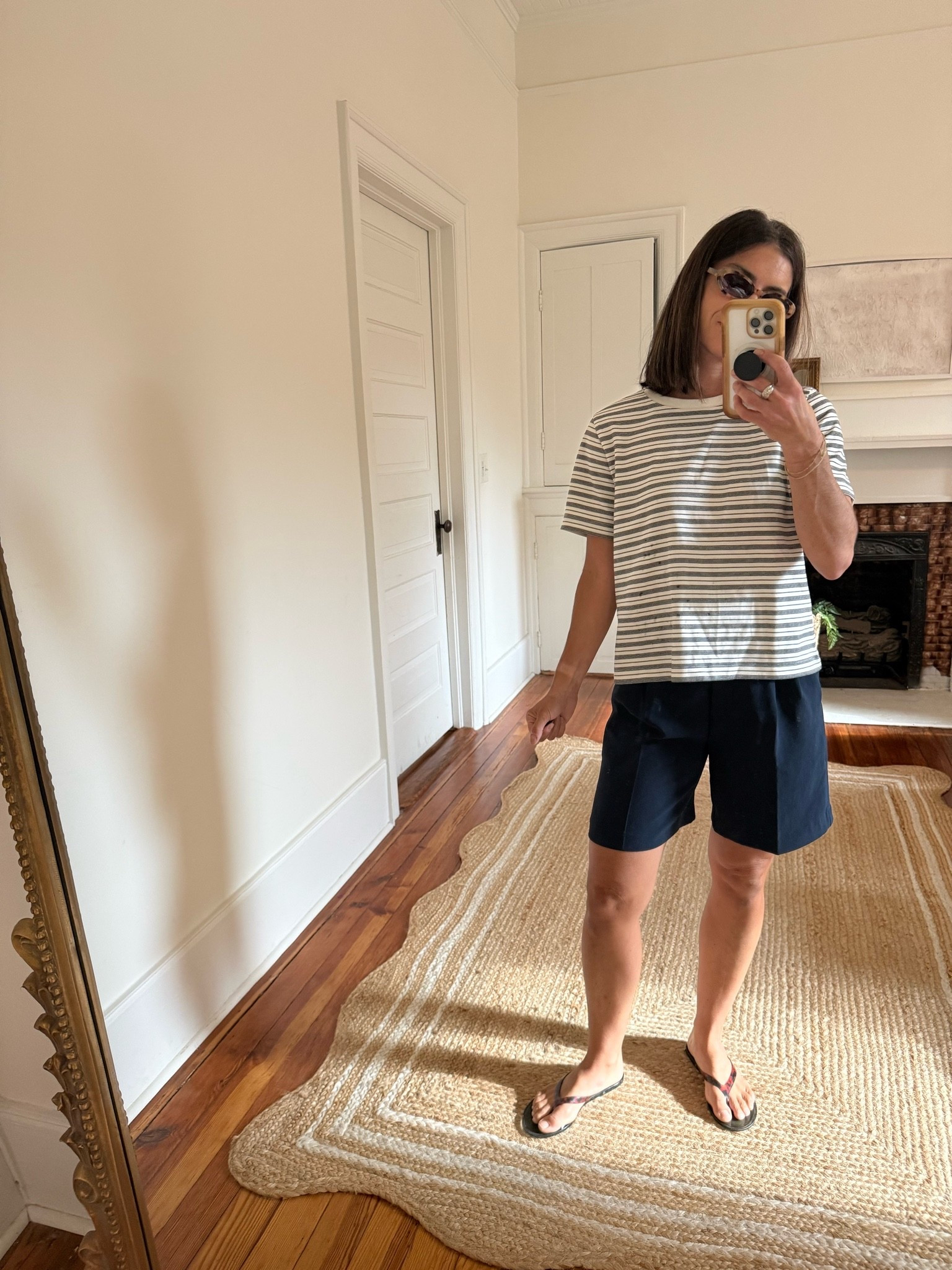 In medium top and 2 shorts

#LTKmomlife #LTKgrwm #LTKdayinmylife