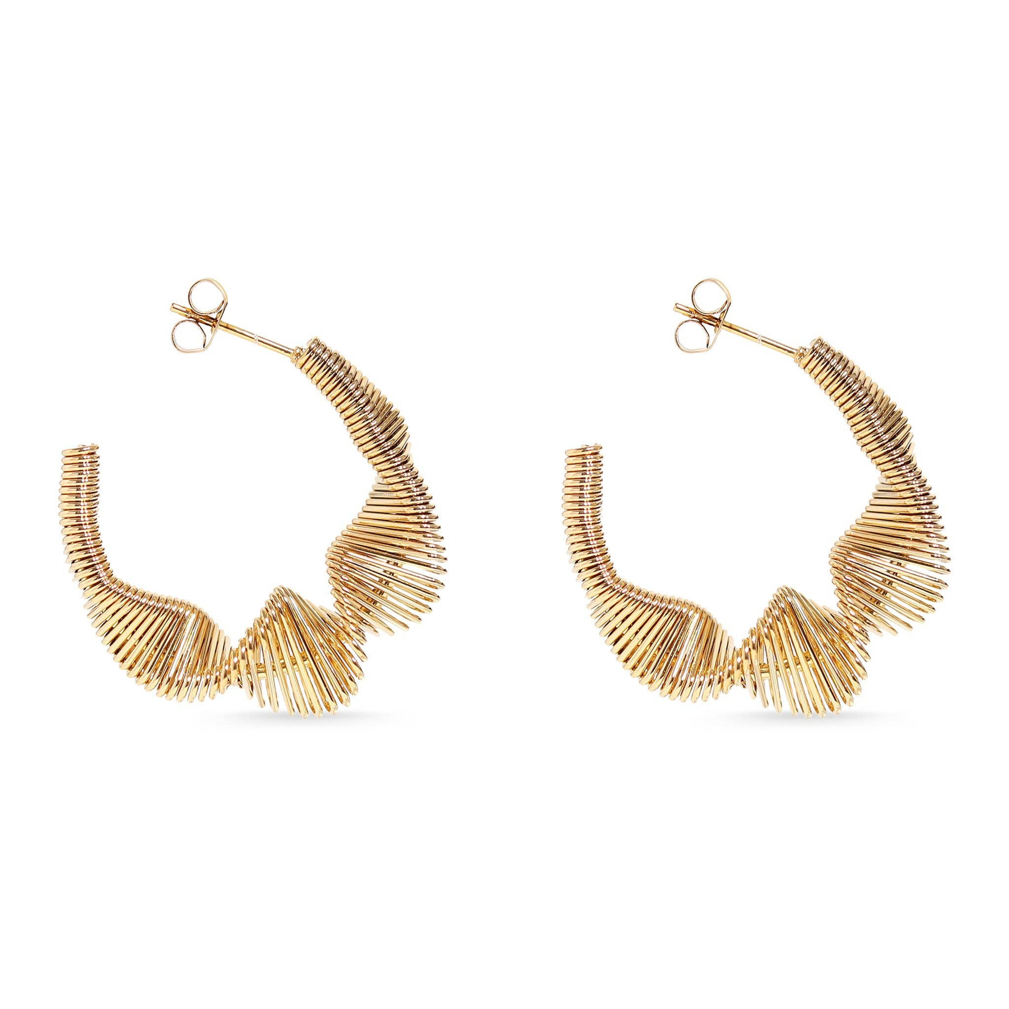Melissa Wired Statement Hoop Stud Earrings | MTT Collective
