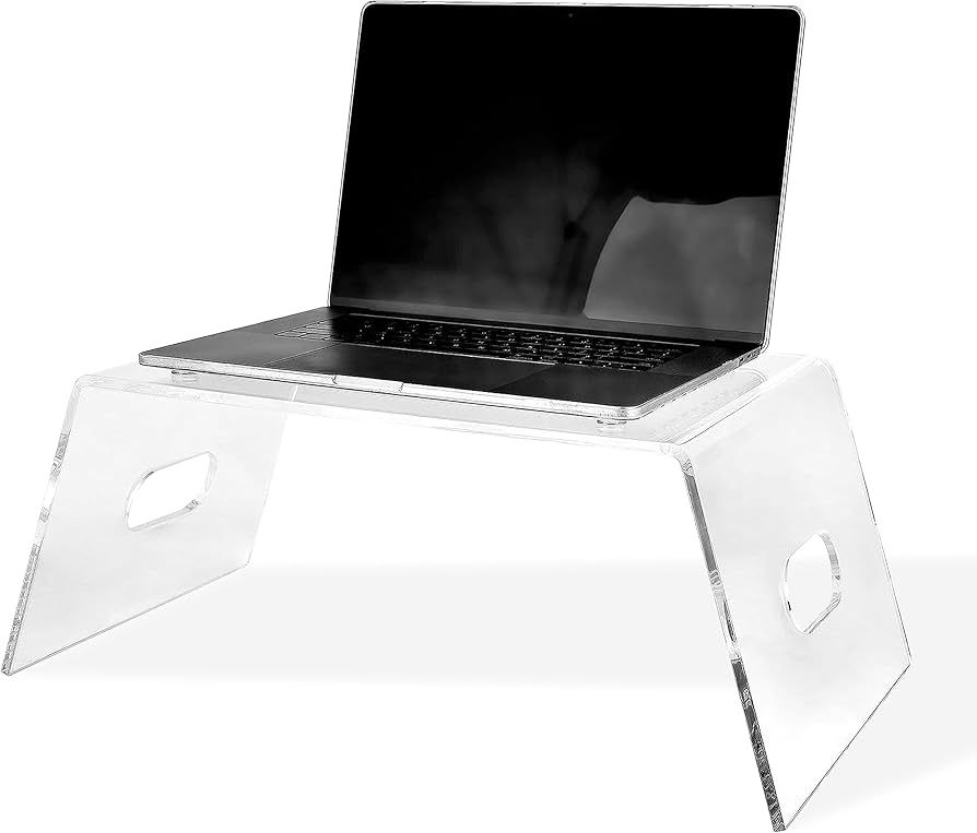 AdirHome Acrylic Monitor Stand - Clear Laptop Riser for Desk , Acrylic Tray for Bed, Computer Ris... | Amazon (US)