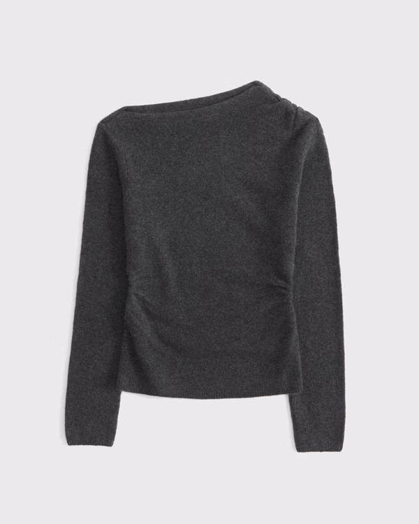 Women's Asymmetrical Draped Sweater | Women's New Arrivals | Abercrombie.com | Abercrombie & Fitch (US)