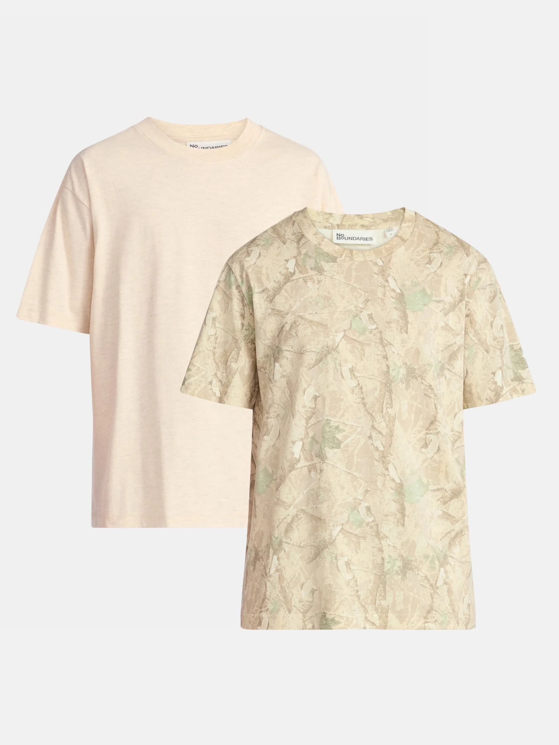 No Boundaries All Gender Cotton Oversized Tee, 2-Pack, Men's & Big Men's Sizes XS-5XL | Walmart (US)